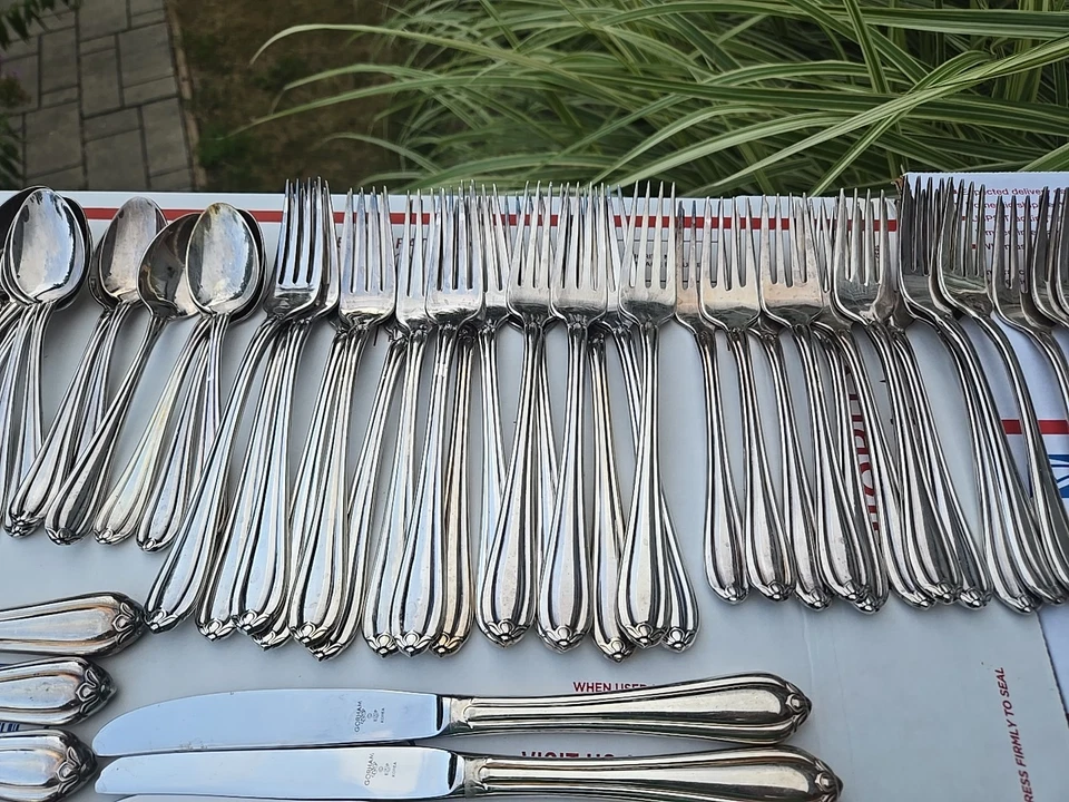 Lot Of 77-Gorham MELON BUD Silverplate Flatware Service For 13 Plus, Korea - Image 2 of 4
