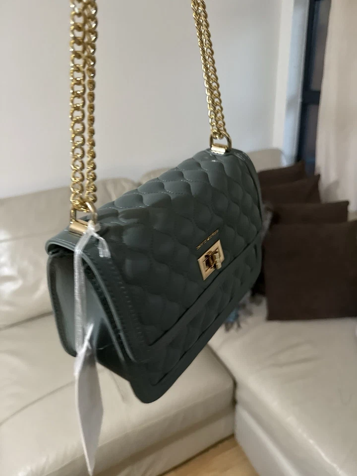 David Jones Women’s Quilted Shoulder Bag In Light Green Colour, New With Tags - Image 3 of 4