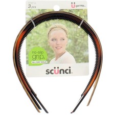 6 Pack Scunci No Slip Grip All Day Hold Headbands, 3 Ct