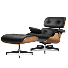 Eames Lounge Chair Replica   Herman Miller Inspired   Premium Leather  Plywood