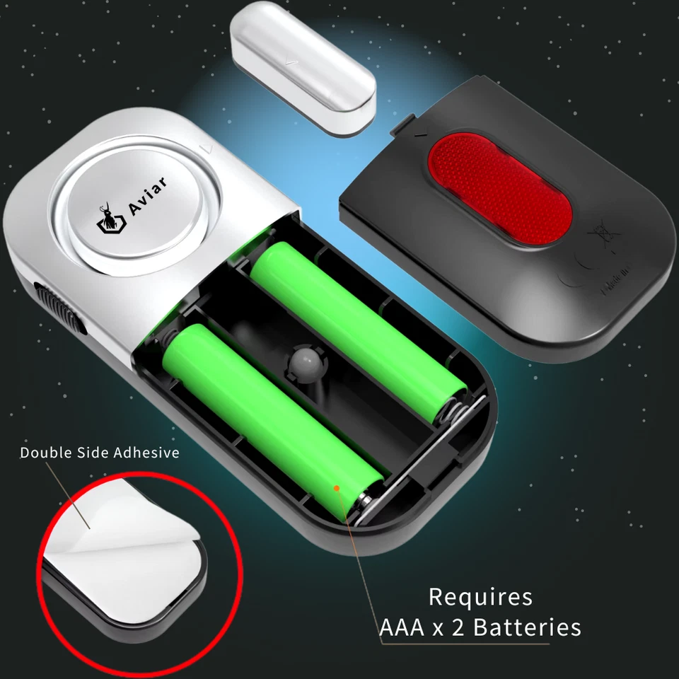 2-Pack Security Alarm System with Wireless Sensors for Windows and Doors - Image 3 of 4