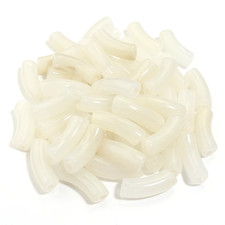 20Pcs/Lot Acrylic 11MM Bamboo Tube Beads Solid Color Chunky Bent Pipe Loose Bead