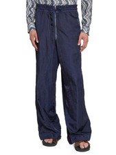  1,195 NWT Dries Van Noten Blue Relaxed Fit Nylon Primo Balloon Pants Size L
