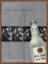 2002 Bacardi Silver Rum Vintage Print Ad/Poster Authentic Man Cave Bar Wall Art
