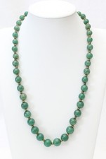 Vintage Jade Jadeite Stone Bead Clasp Necklace