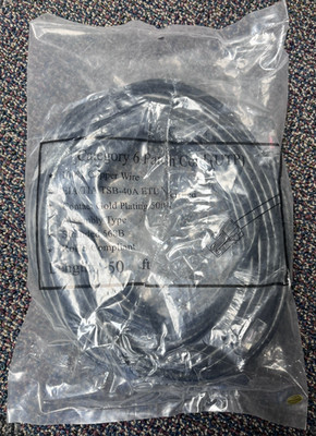 (1) CAT 6 50' PATCH CORD, UTP, BLACK. NOS.