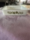 VTG Pyrex 922 Spring Blossom Crazy Daisy 8x8 Square Baking Casserole Dish #922
