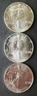 Lot of Three 1987 $1 American Silver Eagle Dollars