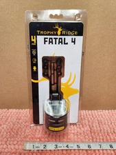 Trophy Ridge Fatal 4 Sight 4 Pin Sight w/ Reversible Sight Mount & Level NEW