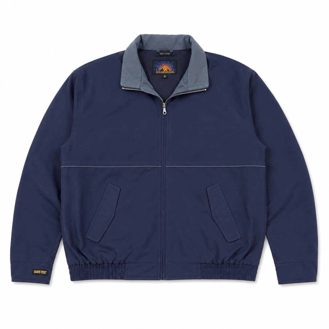 Vtg Sun Mountain Jacket Men Sz L Full Zip Gore-Tex Outdoor Water/Wind Proof Boxy