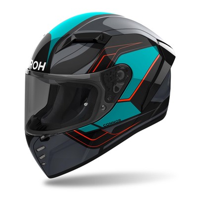 Airoh Connor Dunk Integralhelm Motorrad Sturzhelm Commuter blau grau orange