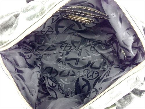Francesco Biasia Boston bag Green Gold leather Woman
