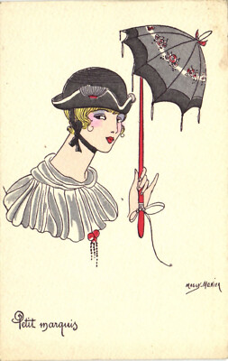 PC ARTIST SIGNED, FOX, LE PENSE A VOUS, RISQUE, Vintage