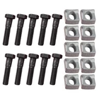 10 Pack - Axle Wheel Rim Clamps & Bolts for Mobile Home