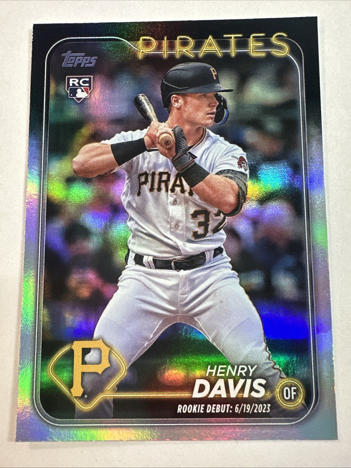 2024 Topps Update Henry Davis RC US162 Rainbow Foil - Pittsburgh Pirates