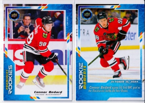 lot of 2 CONNOR BEDARD '23/24 NHCD Prominant Rookies & Moments cards - Bild 1 von 2