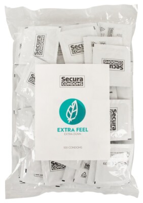 Kondome 100 stück Condome Secura EXTRA DÜNN 53mm Transparent beschichtet gummis