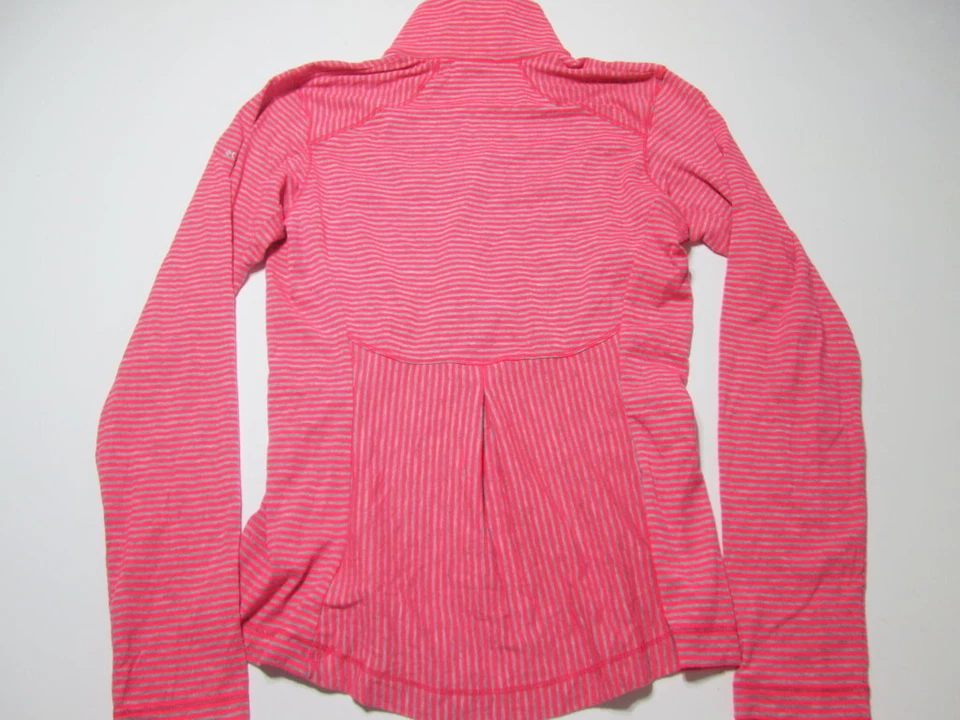 Camisa Columbia Mujer Talla S Manga Larga Rosa 1/2 Cremallera Rayas Omni-Mecha Activa Foto 2 de 4
