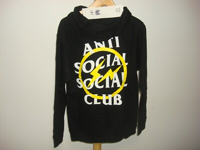 2019 AntiSocial Social Club x Fragment Design Bolt Hoody Yellow