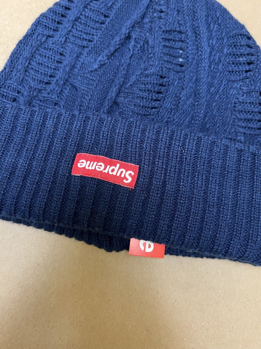 FW13 Supreme Cosby Beanie Navy 2013 Brand New Rare Upside Down