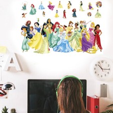  Large PRINCESS Decal WALL STICKER Vinyl Mural Kids Girls Room Decor UK
