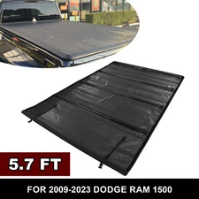 5.7FT Roll Up Tonneau Bed Cover Fit For 2009-2023 Dodge Ram 1500
