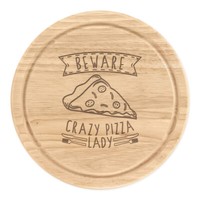 Beware VerrüCkte Pizza Damen Rund Zerkleinern KäSebrett Lustig Essen