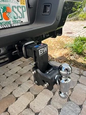 B&W Trailer Hitches Tow & Stow Adjustable Trailer Hitch Ball Mount - Fits 2.5" R