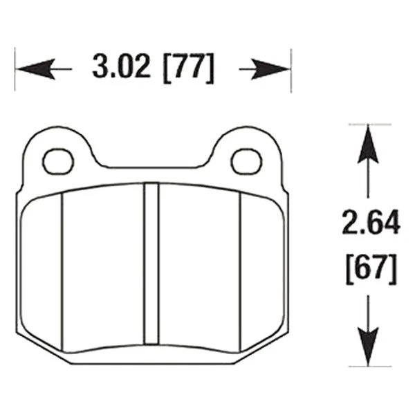 Pastillas de freno compuestas Hawk Street 5,0 HPS 5,0 para 13-15 Subaru WRX STI Foto 3 de 3