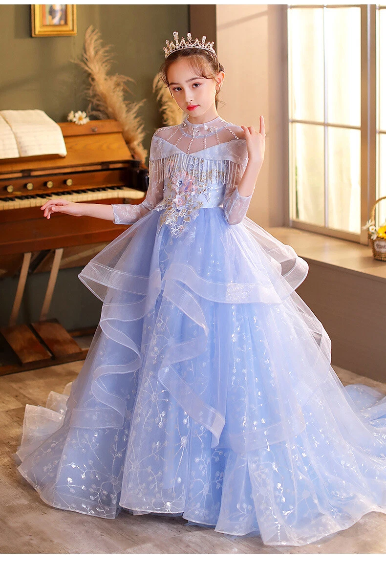 HAWEE Princess Girl Dress Long Tulle Gown Flower Girls Unicorn Costume -  Walmart.com