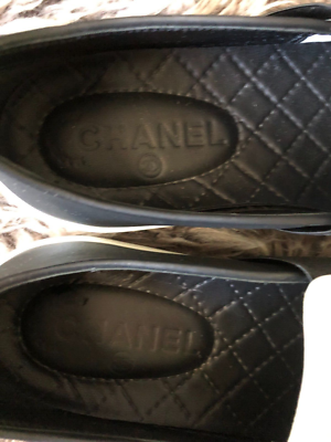 Chanel Leather Black/White Slip On Sneakers Size EU37/US 6.5 | eBay