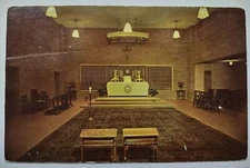 Sacramentine Sanctuary of Perpetual Adoration Conway Michigan Postcard 1960's