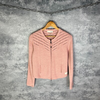Odd Molly Damen Strick Cardigan Pullover Beige Wolle Alpaka Reißverschluss Gr. 3