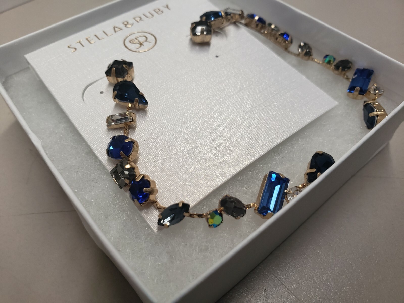 StellaAndRuby Linear Gem Earrings-Brass,Crystal B… - image 2