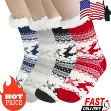 Winter Warm Socks Christmas Socks Christmas Tree Santa Claus Anti-Odor Socks USA