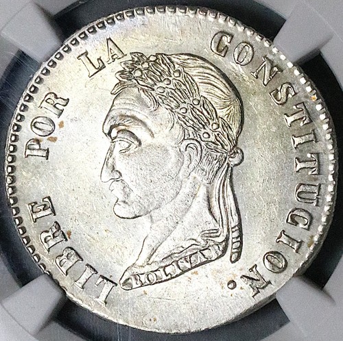 1854-Paz NGC MS 62 Bolivia 4 Soles Alpaca Palm Tree Coin POP 6/3 (25042803D) - 第 1/6 張圖片