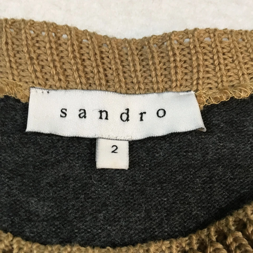 Suéter Sandro Mujer Mezcla Lana Talla Fr 2 US M Multicolor Elastizado Manga Larga Nuevo sin Etiquetas Foto 4 de 4