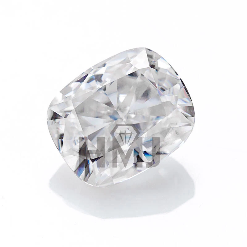 Crushed Ice Cut Cushion D White Loose Moissanite Stone Gemstone VVS1 With GRA - Image 2 of 4