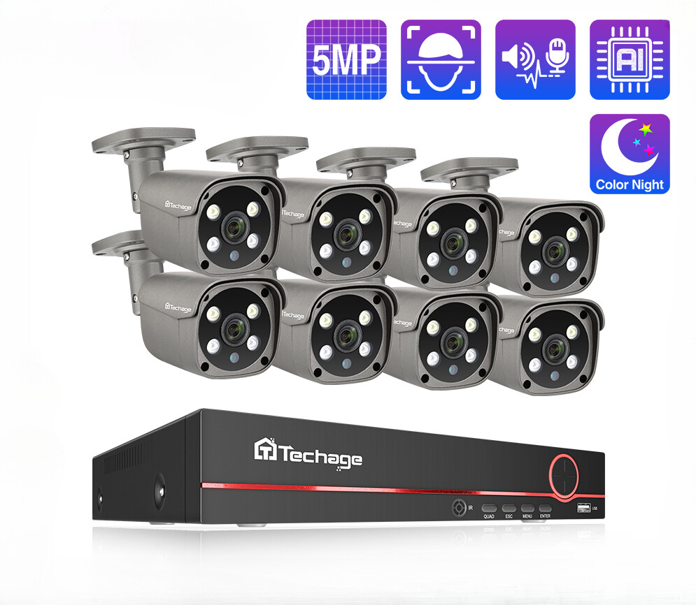 Security Camera 5MP HD Two Way Audio AI Face Detect Video Surveillance IP Camera-image