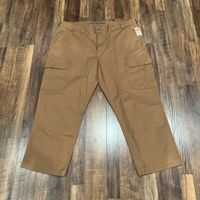 Duluth Flex Fire Hose Relaxed Fit Cargo Work Pants 46 x 30 brown 45507 NWT  !!