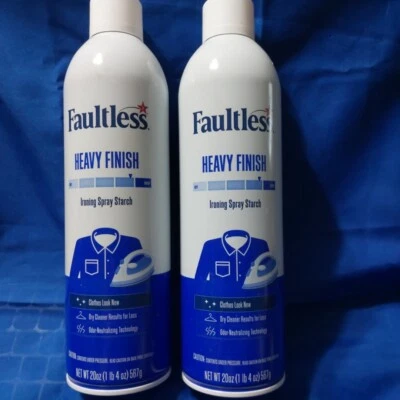 Faultless Heavy Finish Heavy Hold Ironing Spray Starch 20 oz. per Can QTY 2 cans