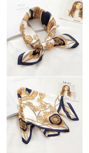 Jeelow 100% Mulberry Silk Scarf Small Square Women Bag Hair Wrapping Bandana - Picture 42 of 61