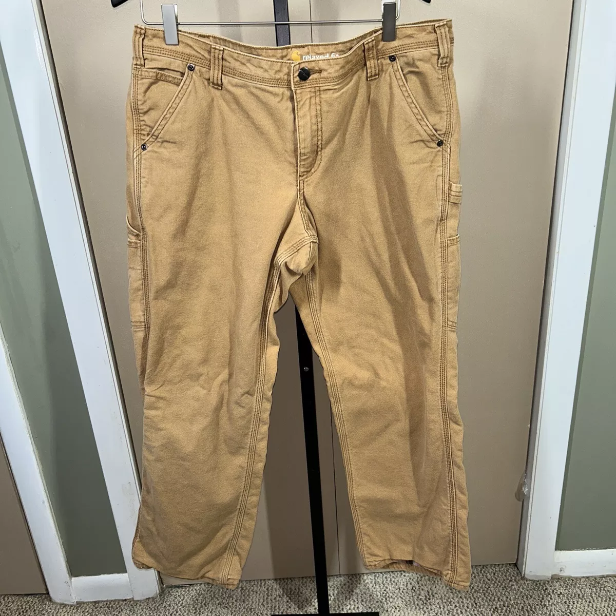 carhartt flannel lined pants women's