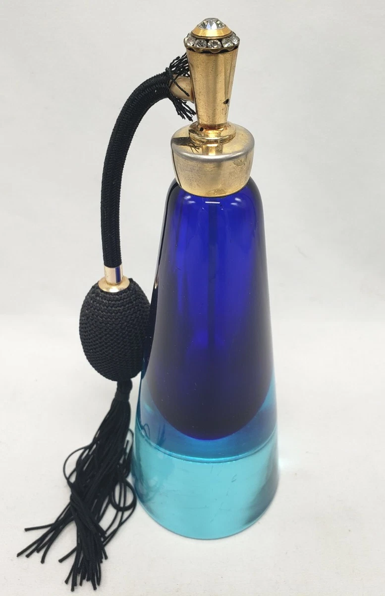 Glass Blue Collectible Decorative Bottles 1950-1959 Time Period