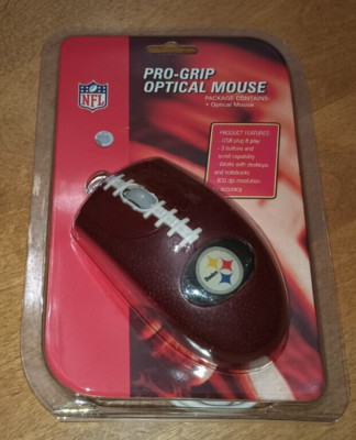 NWT Sealed Pro-Grip Optical Computer Mouse NFL Pittsburgh Steelers