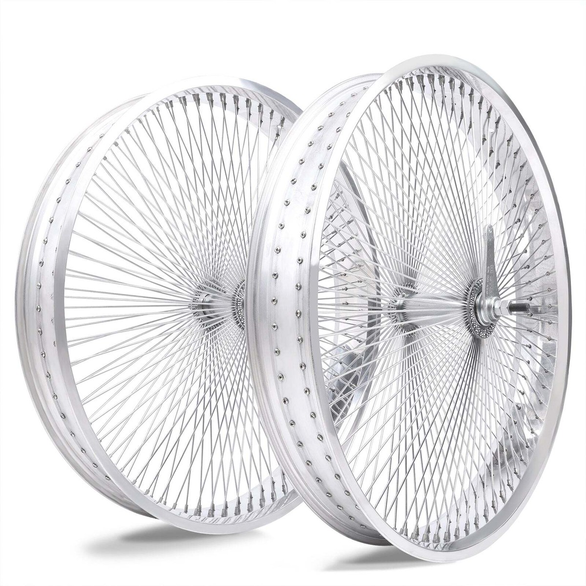 CHROME POLISHED BICYCLE FAT WHEELSET 26