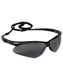 KLEENGUARD NEMESIS SAFETY GLASSES BLACK SMOKE MIRROR LENS GRAY SUNGLASSES 25688