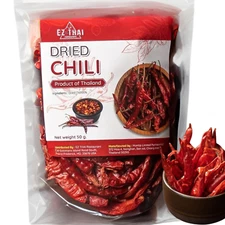 Whole Dried Red Chili Peppers 1.7oz - Hot Dry Red Chilli Seasoning Spices Herbs