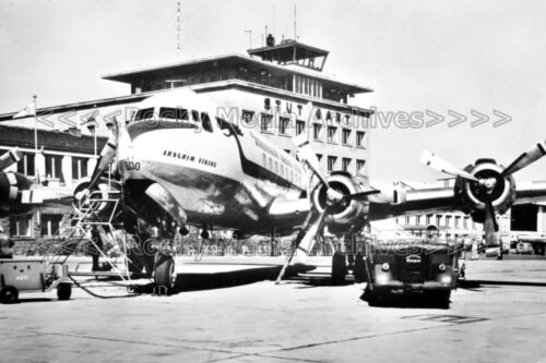 Ovv-21 Luftfahrt, Verkehrsflugzeug, SAS DC-6, Stuttgart. Foto