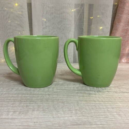 Corelle Stoneware Green Mugs